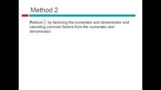 Mod 2-2 Simplifying Fractions