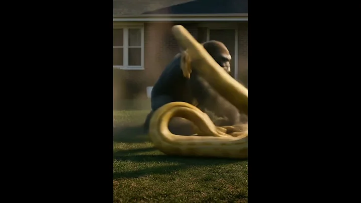 Rescue 🦍🐕Gorilla strikes python 信じられない！#shorts #gorilla #dog #puppy #야생 #고릴라 #비단뱀