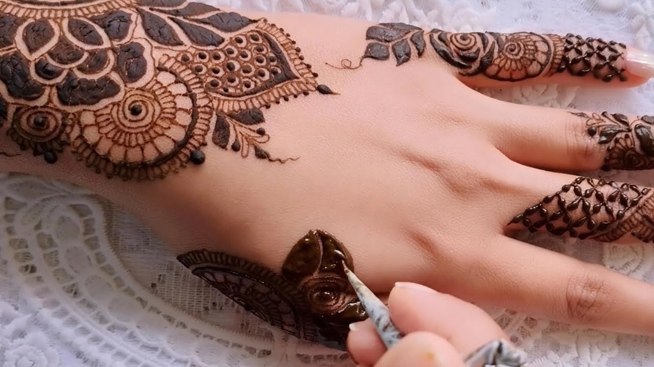 Easy Back Hand Mehndi Design for Beginners | Arabic Floral Mehndi