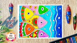 madhubani painting easy step by step 4