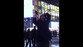 Jumping Giraffe Attempts To Lead Aviciis Levels In Time Sq