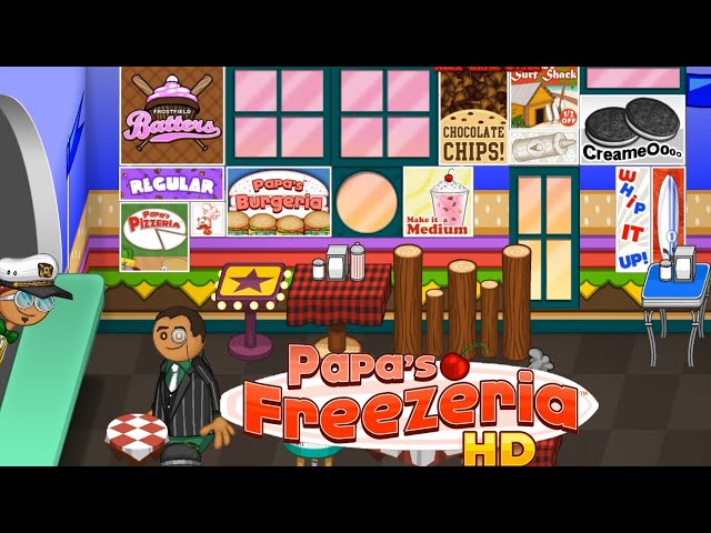 A 20-year-old man plays Papa's Freezeria 