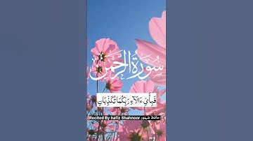 Surah AR-Rehman full Short Ayats 62-71 With Arabic Text HD سورة الرحمن By|Hafiz Shahnoor حافظ شہنور