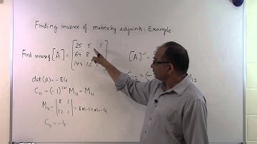 Chapter 04.05: Lesson: Finding the Inverse of a Matrix by Adjoints: Example