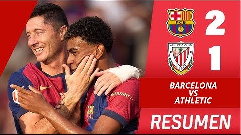 Barcelona 2-1  ATHLETIC  | LaLiga 2024/25 goles de Lewandowski y Yamal | La Liga