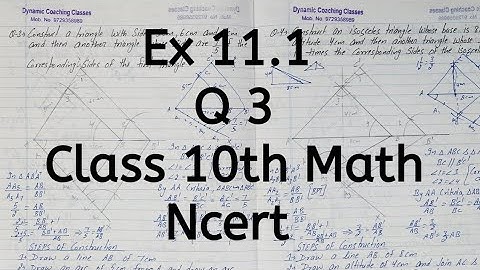 Ex 11.1 | Q 3 | Chapter 11 | Constructions | Class 10 Math | Ncert