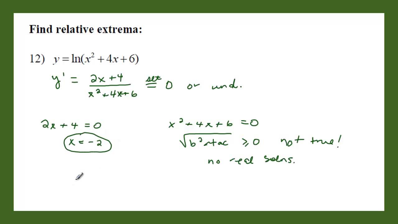 5.1 Apps of Differentiation with ln(x) - YouTube