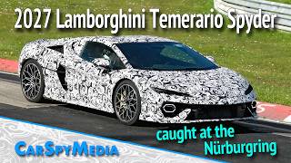 2027 Lamborghini Temerario Spyder Prototype Caught Testing At The Nürburgring