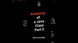 Anatomy of a Java Class Part 2 #coding #java #codingshorts #education #fullstackdeveloper #shorts