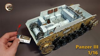 Panzer III в 1/16 из Бумаги и Картона в 1/16. Доделываем Внутрянку Модели Танка