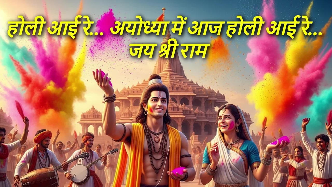 अयोध्या में होली | राम सिया संग रंग बरसे | Jai Siya Ram Holi Song | Ram Mandir Ayodhya Holi Bhajan