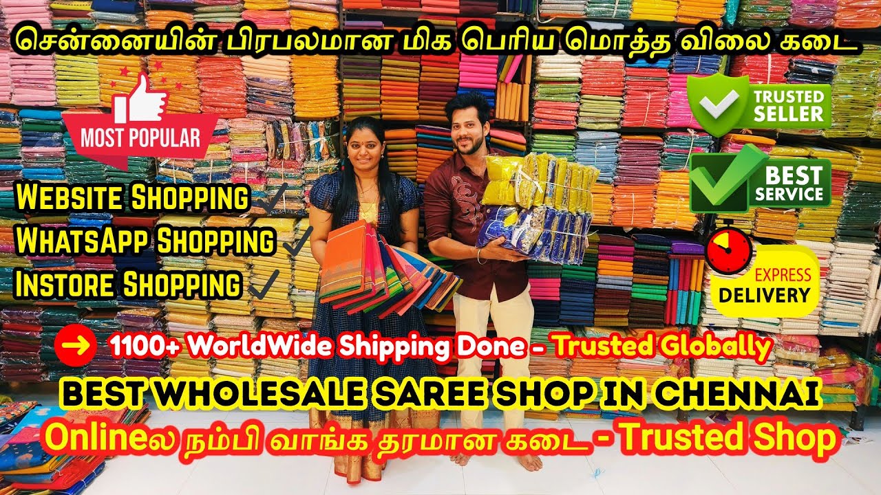 ⭐ Best Wholesale Saree Shop In vannarapettai ⭐ Sree Arunachalam Textiles | Tamil Budget Vlogs
