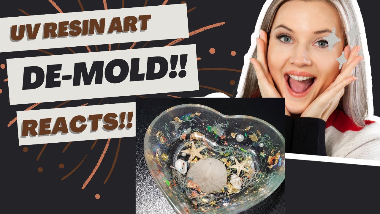 uv Resin art Reveal Beach theme jewelry holder demold YouTube