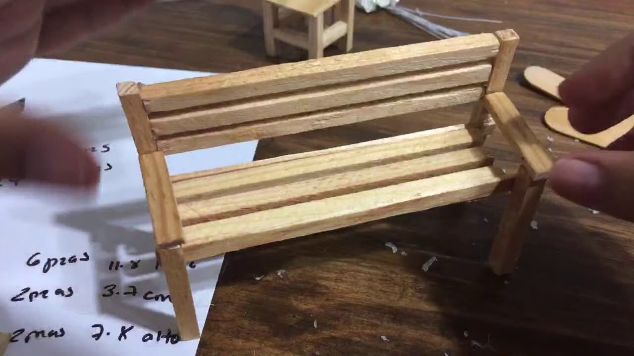 Set De 6 Bancos Miniatura Para Casa De Muñecas Y Decoración De Jardín, Estilo Parque, Tamaño Pequeño De 4.25x3x2.5 Cm