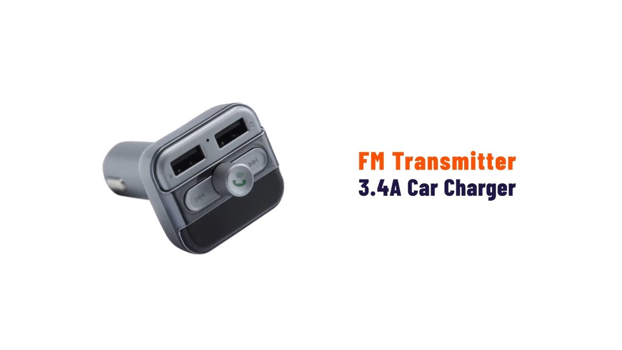 Porodo Fm Transmitter and Fast Charging Car Charger – Black
