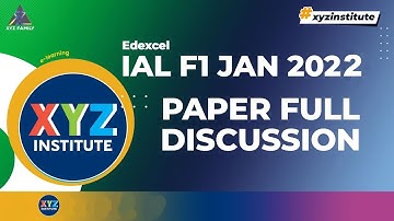 Edexcel IAL F1 WFM01 Jan 2022 Paper full discussion (Y12 Further Maths)