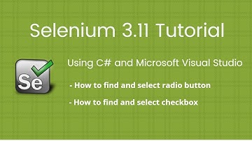 7. Selenium 2018 Tutorial using C# Visual Studio: How to find Radio Button and Checkbox