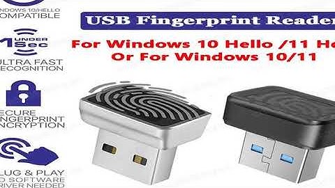 USB Fingerprint Key Reader For Windows 10/11 Hello Security Key Biometric Scanner PC Fingerprin