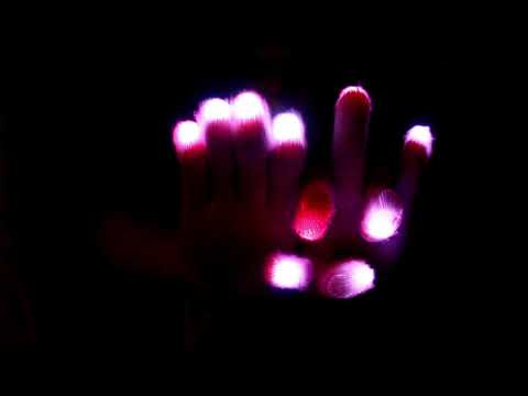 ASMR Captivating LED Gloving Hand Movements with Mouth & Rain Sounds (Fisheye Lens Effect)