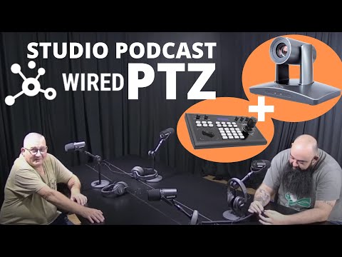 Estúdio de Podcast com câmeras PTZ Wired Tech.