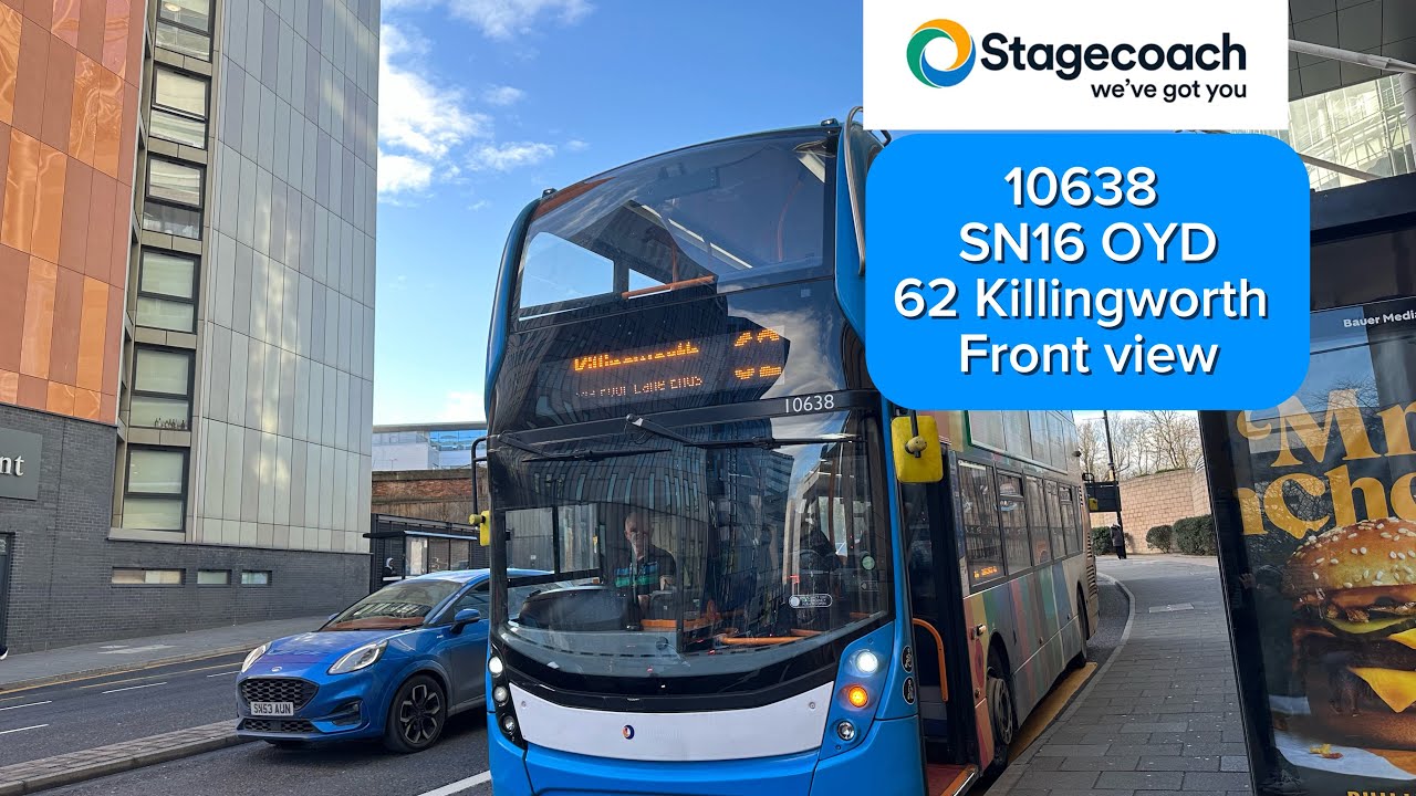 10638 Nk16 AYD 62 Killingworth #bus #automobile #newcastle #enviro400 #video 