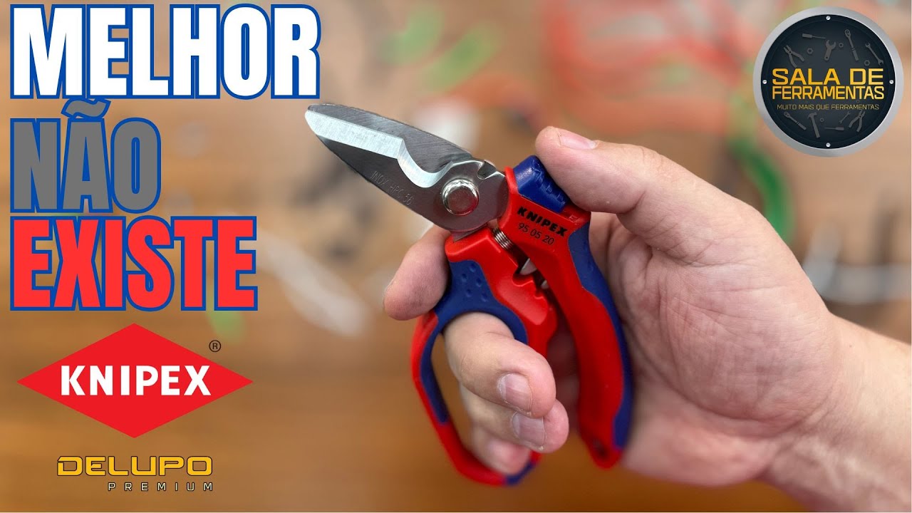 A MELHOR TESOURA DO MUNDO PARA ELETRICISTAS KNIPEX 95-05-20 