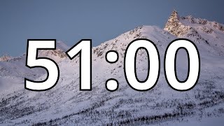 51 Minute Timer | Snowy Mountains | NO Music