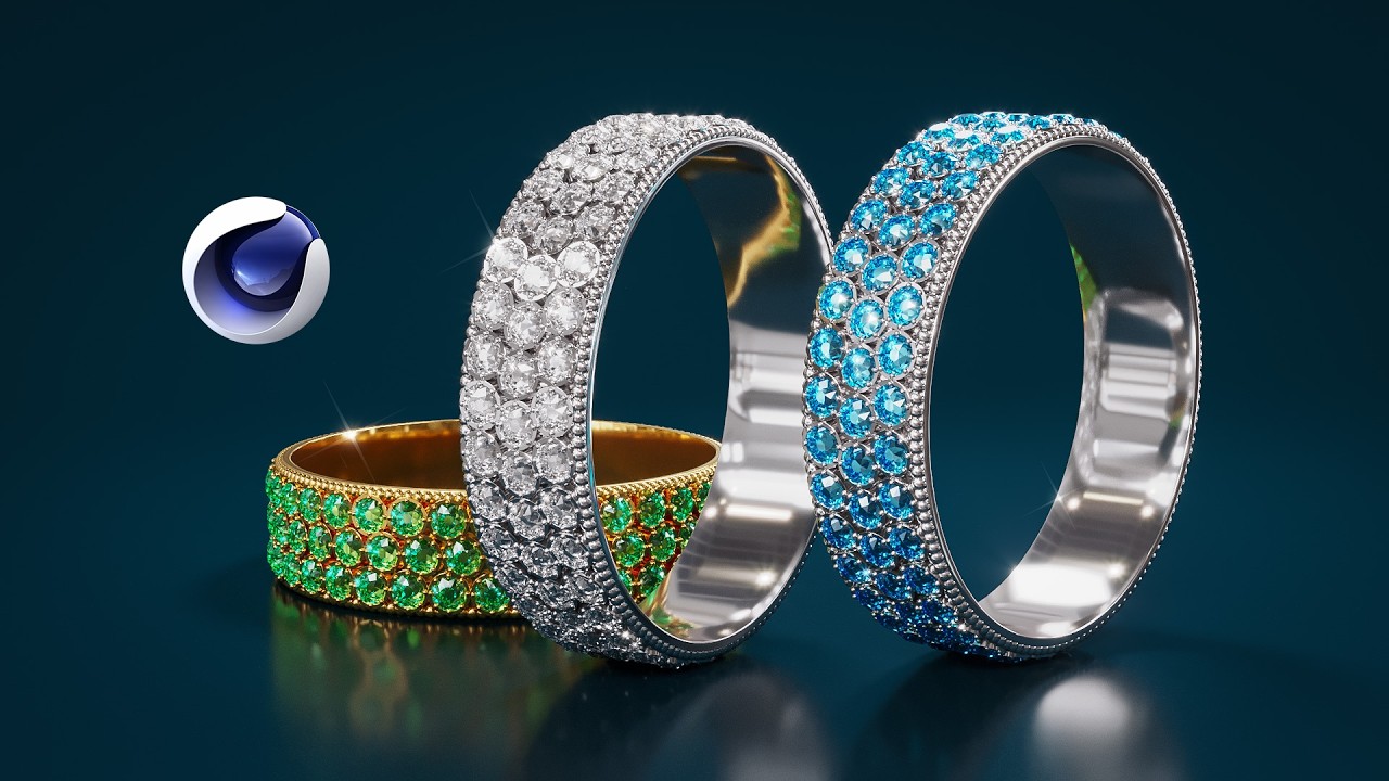 Create Stunning Diamond Rings in Cinema 4D | Realistic Jewelry ...