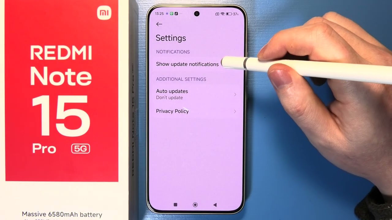 Redmi Note 15 Pro 5G: Как отключить уведомления об обновлении системы
