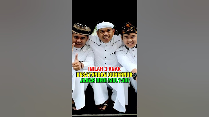 3 ANAK KESAYANGAN GUBERNUR JAWA BARAT DEDI MULYADI