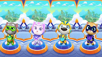 Talking Tom Hero Dash: Talking Tom,Talking Hank,Talking Ginger,Talking Ben (Android/iOS) Gameplay