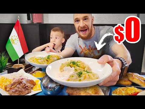 Таджикистан - УЛИЧНАЯ ЕДА | Обед БЕСПЛАТНО - Что едят Таджики?