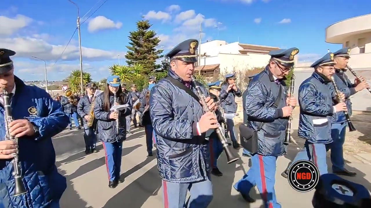 Marcia Omaggio Floreale Banda di Castellana APS 21/1/24 Castellana Processione S Maria Vetrana