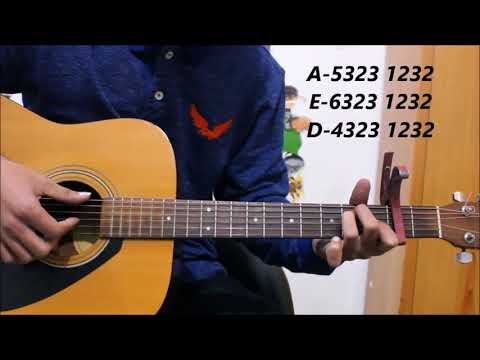 Tere Naam - Unplugged Guitar Cover Lesson Chords / Tabs - Easy Hindi songs
