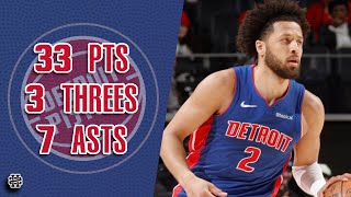 Cade Cunningham 33 pts 3 threes 7 asts vs Jazz 2425 season