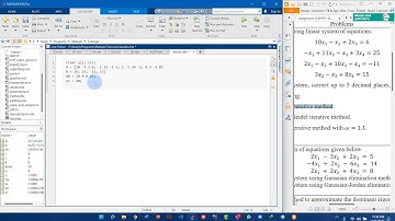 Jacobi Iterative Method | System of Linear Equations in Matlab