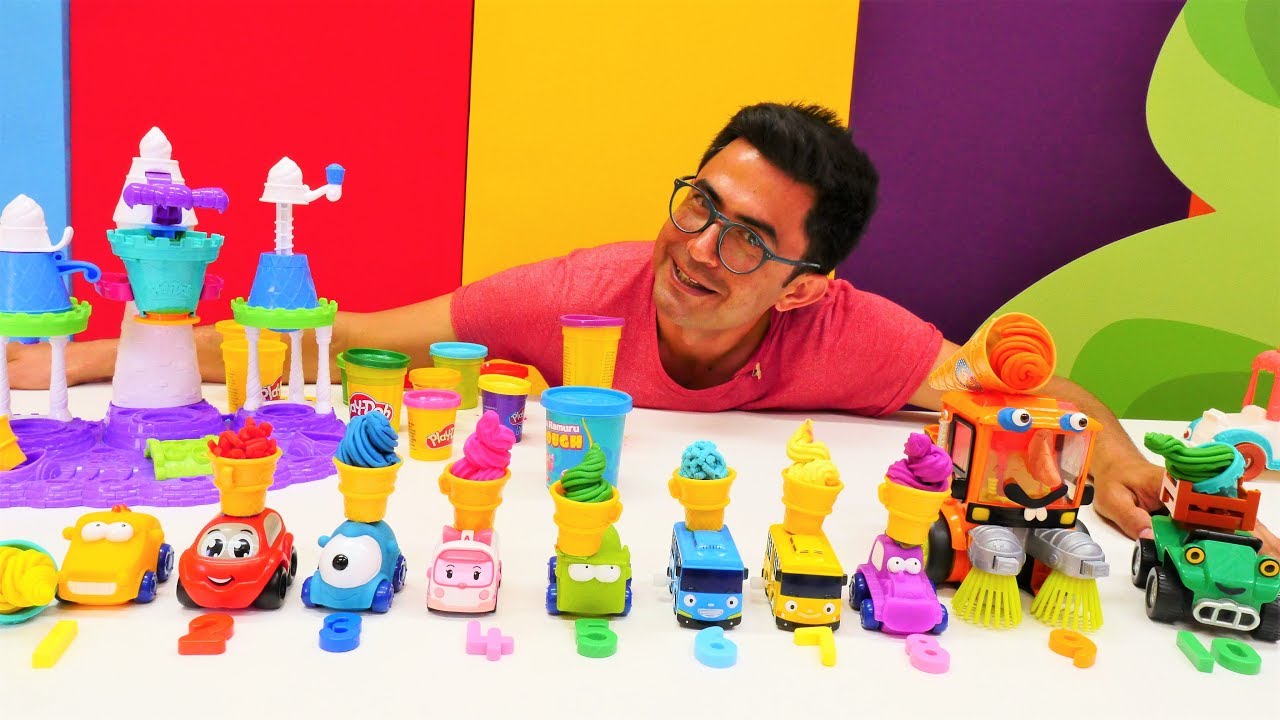 Play Doh dondurma dükkanı. Nail Baba ile renkleri ve sayıları öğreniyoruz