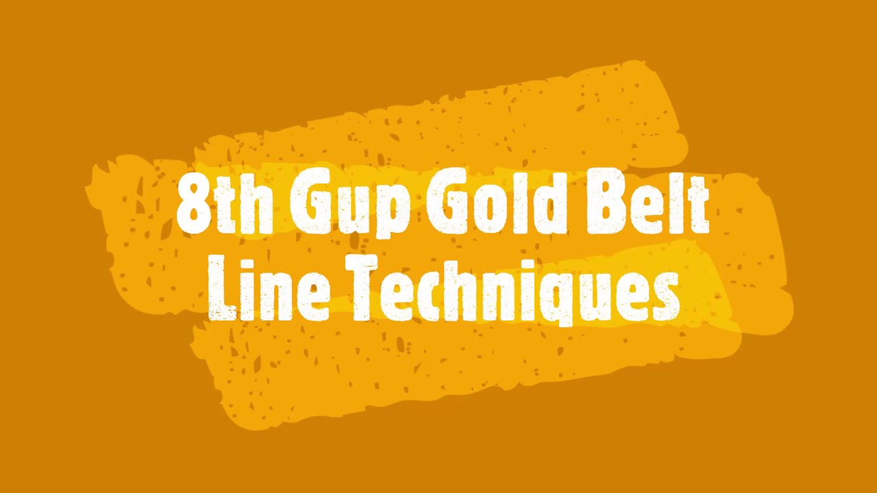 8th Gup Gold Belt Line Techniques YouTube