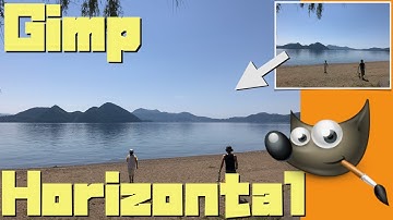 Gimp Basics[ 2 Easy steps ] How to straighten a horizon with Gimp by “Measure tool”