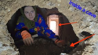 A tunnel connecting to the magical cave: A nomadic lady's joy and amazement