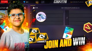 FREE FIRE LIVE CUSTOM ROOM | FF LIVE GIVEAWAY + GUILD TEST 🔥 #shorts #freefirelive #ff  #fflive
