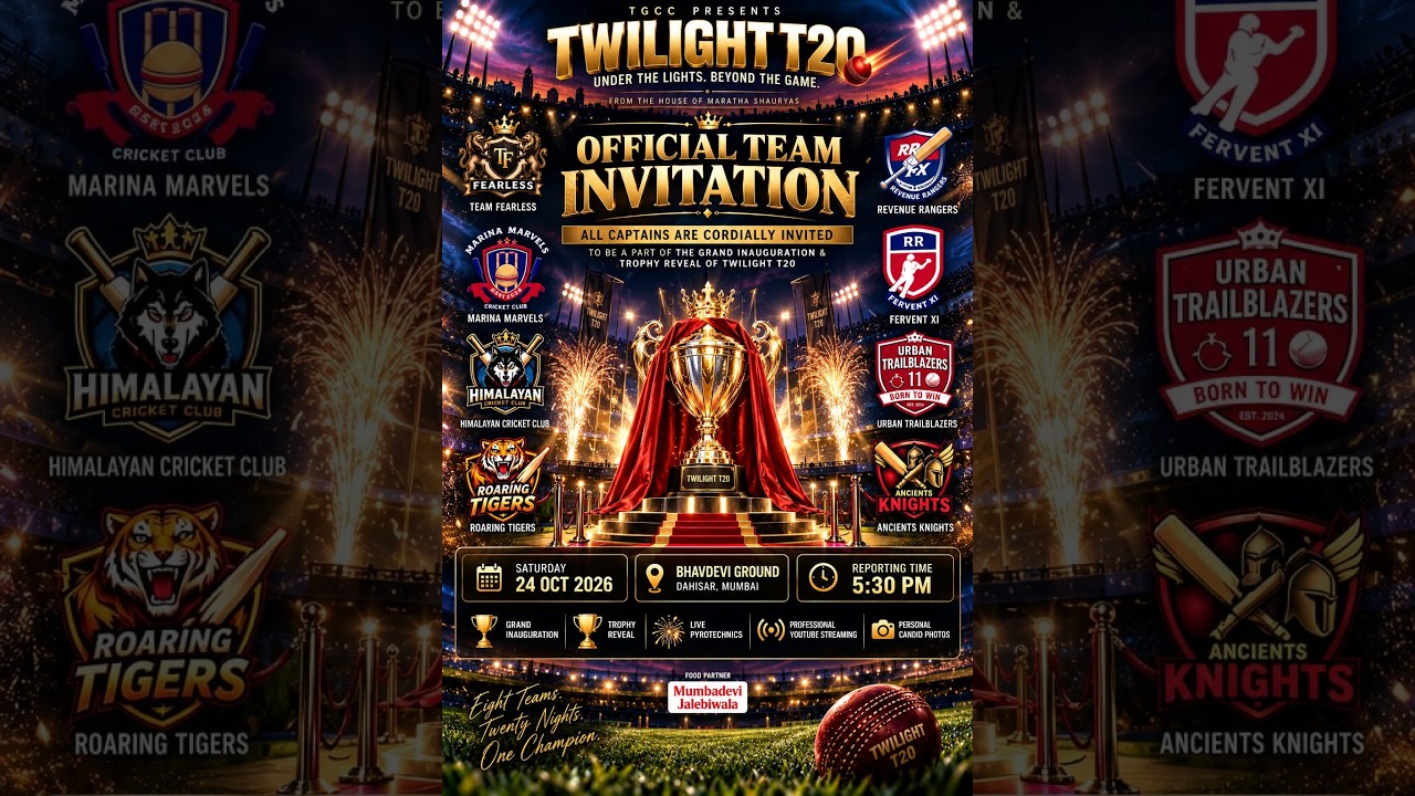TGCC PRESENT TWILIGHTS T20 CRICKET TOURNAMENT || - YouTube