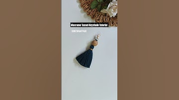 DIY | Macrame Tassel Keychain #macramekeychain #shorts