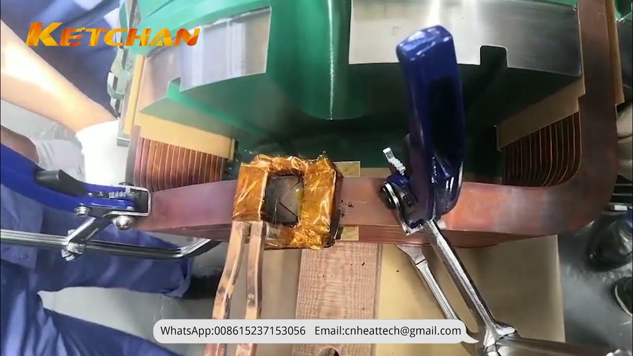 Turbogenerator Rotors Copper Winding Turns Brazing with Induction