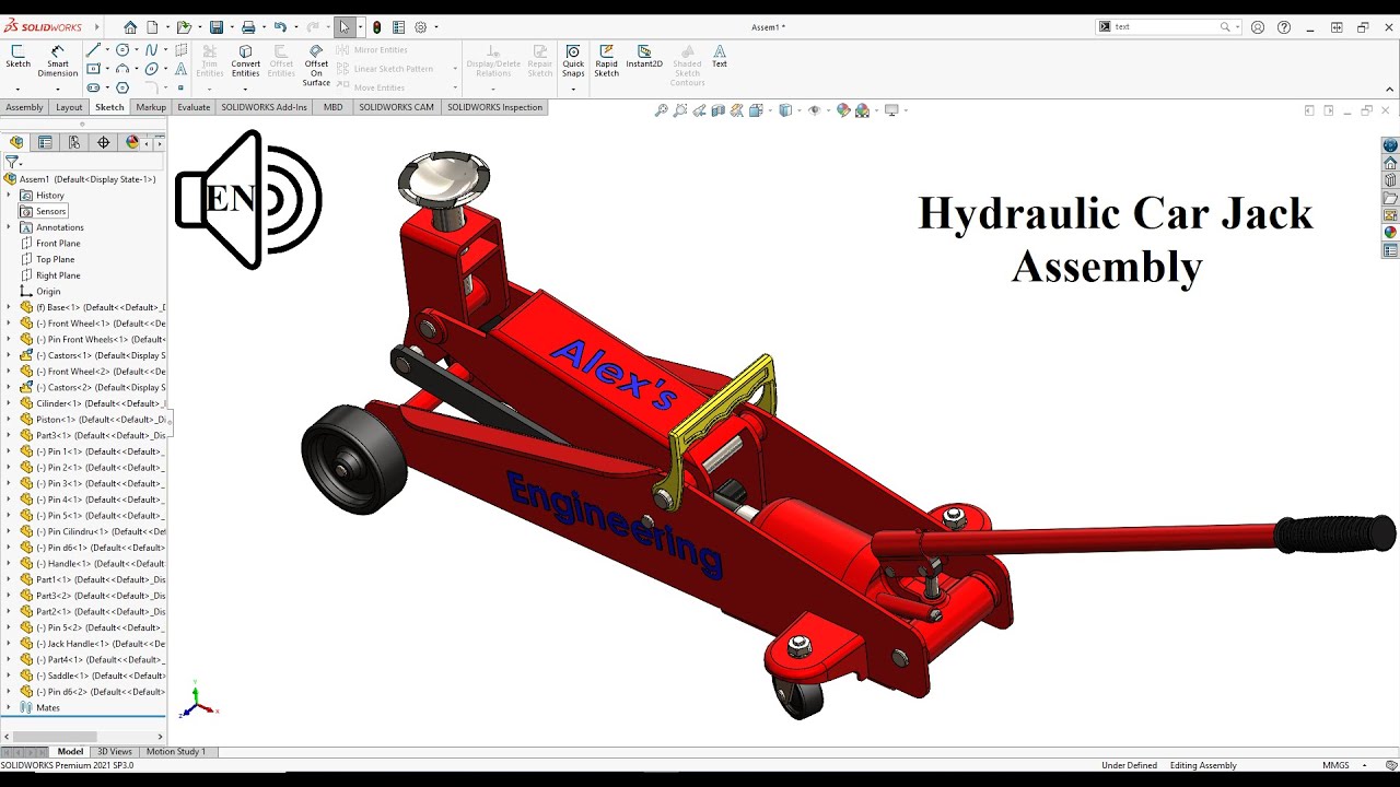 hydraulic jack solidworks download