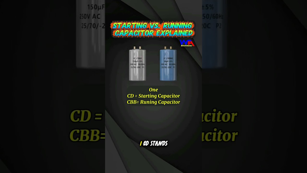 Starting Vs. Running Capacitors Explained... 