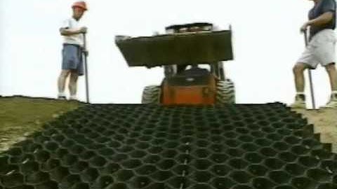 Placing infill inside the GEOWEB® Soil Stabilization System (Geocell)