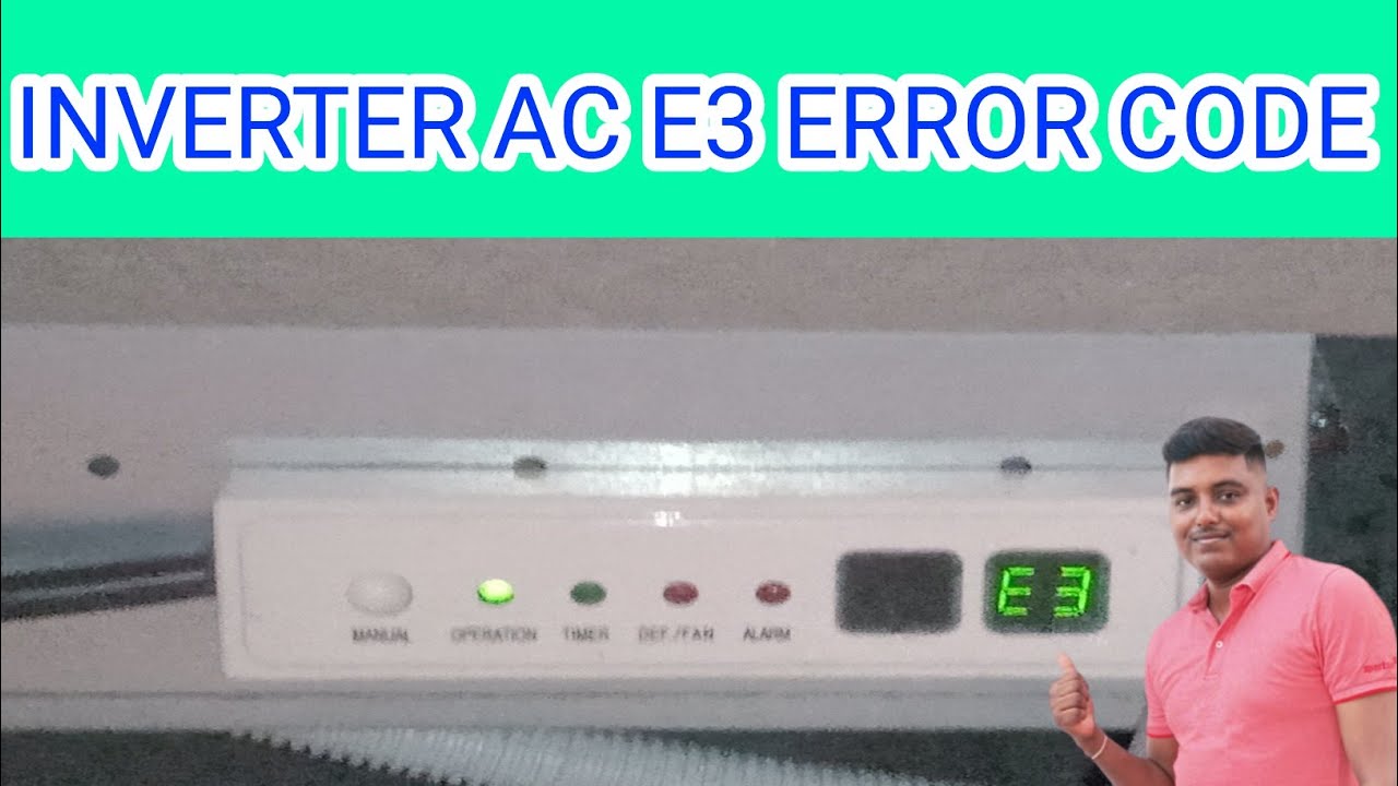 how to fix E3|inverter ac e3 error code|midea ac e3 error|e3 - YouTube