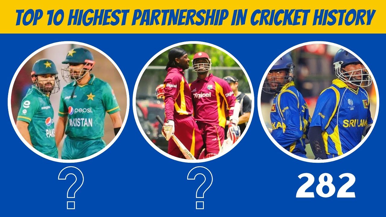 Top 10 highest partnership in t20 cricket history | Highest partnership in t20 cricket History