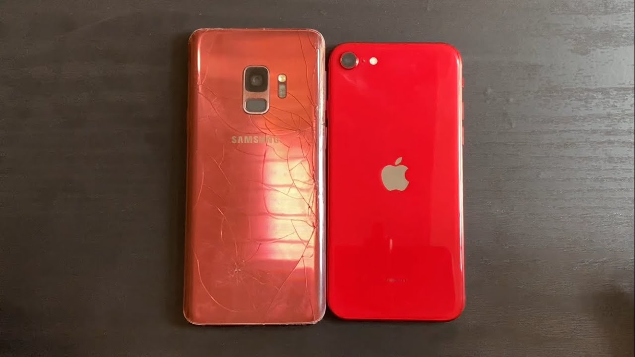 Samsung Galaxy S9 vs iPhone SE 2020 - Speed Test!! - YouTube